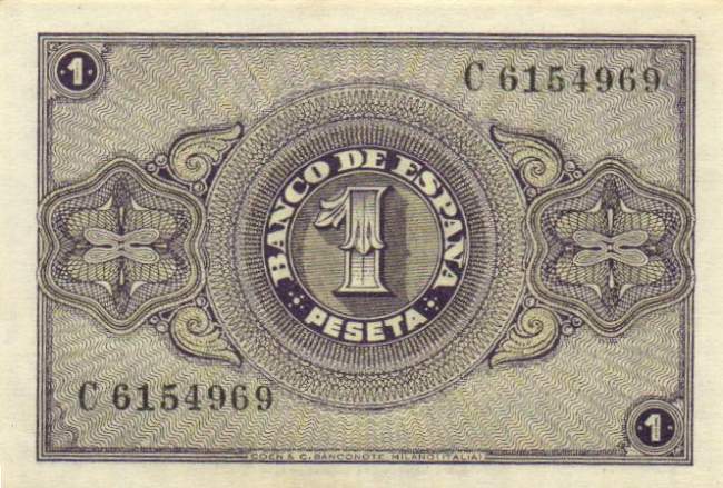 1 Peseta 30.4.1938